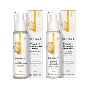 BNIB DERMA E Vitamin C Moisturizer + Serum